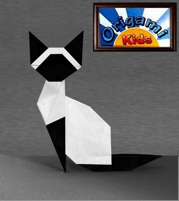 Origami siamese cat