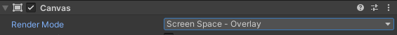 Screenshot showing the limitations of Canvas Screen Space Overlay mode