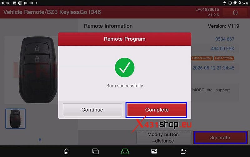 LAUNCH X431 IMMO PLUS Add Keys for 2023 Toyota Venza