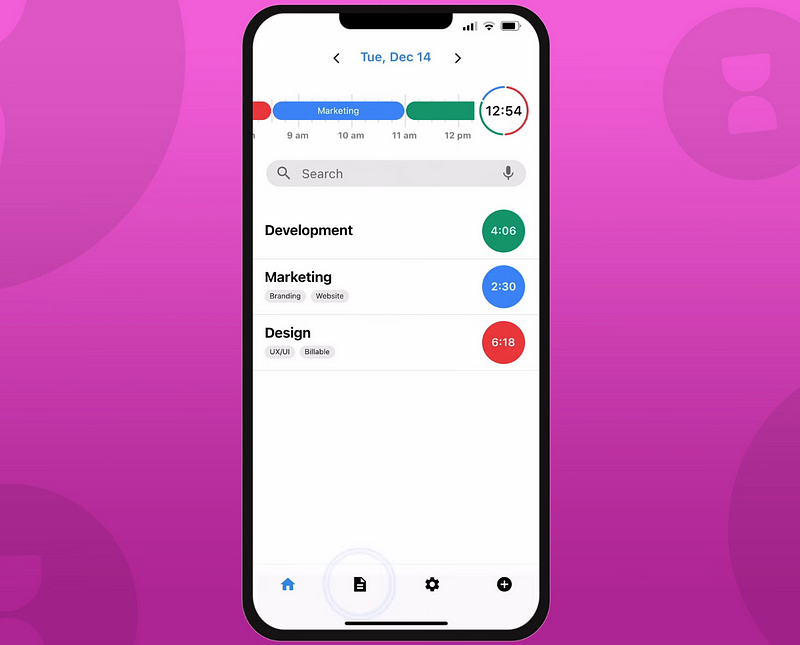 Hours TimeLord iOS app - an employee time tracker