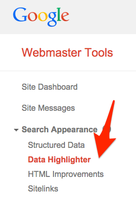 Google Webmaster Tools highlight