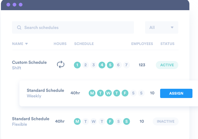 Day.io schedule dashboard - time tracking for contractors
