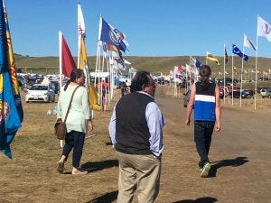 Rep. Raúl M. Grijalva (D-Arizona) visited the #NoDAPL encampment in North Dakota on September 11, 2016. Photo from House Committee on Natural Resources: Democrats