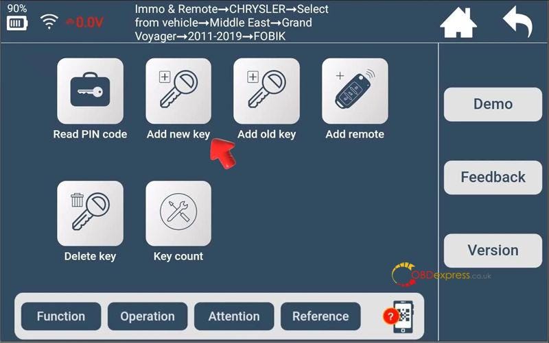 Lonsdor K518 Pro Chrysler Key Adding Operation Tutorial