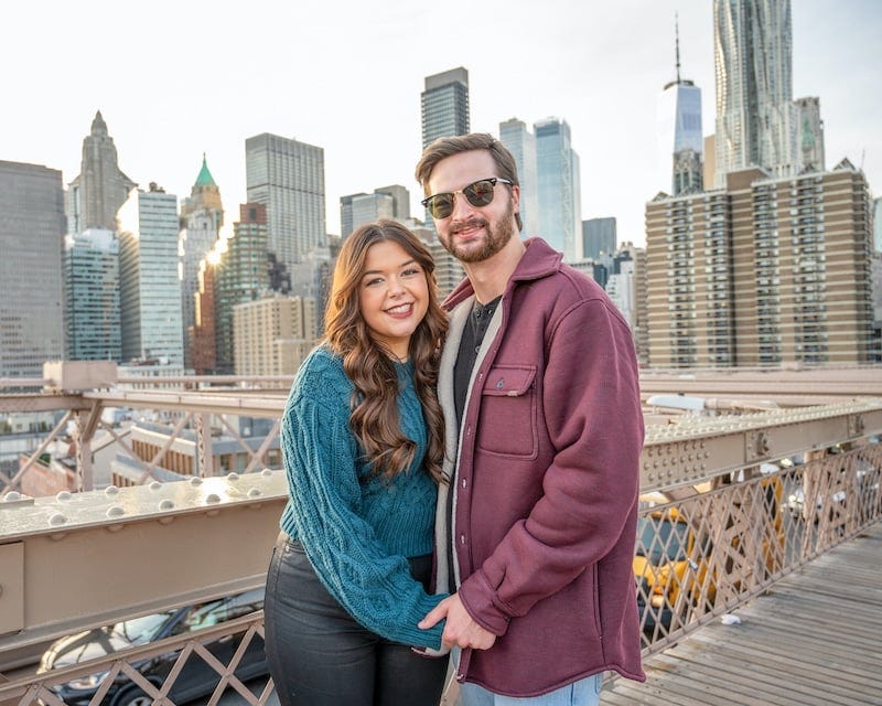 NYC Photo Journeys guests on the Brooklyn Bridge