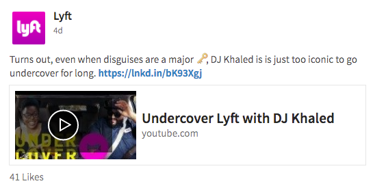 lyft clickable content