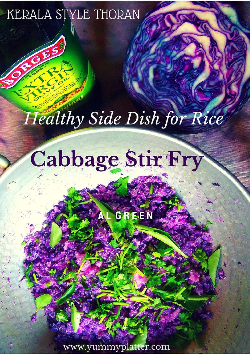 Purple cabbage stir fry