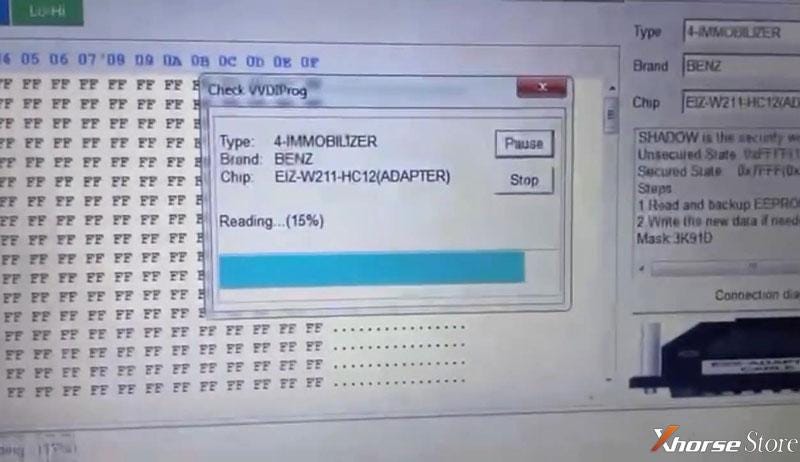آداپتور Xhorse EZS با خواندن EEPROM و فلش مرسدس W211