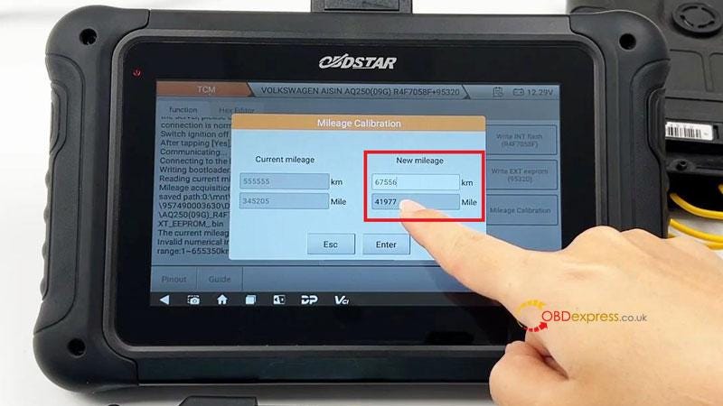 OBDSTAR DC706 Calibrate VW AISIN AQ25009G Mileage