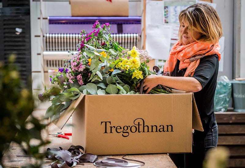 The Tregothnan Estate in Cornwall grow and source all of their British flowers from their historic gardens, meadows and surrounding land.