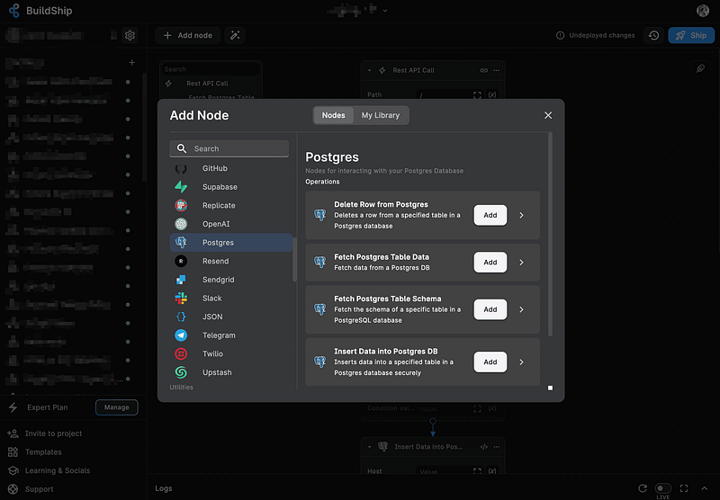 Postgres Integration with BuildShip