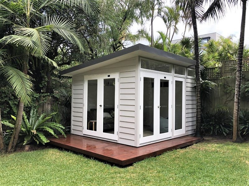 The Melwood Mod Cabana №12. It measures 3.2 x 3.6m, which gives you plenty of space, without taking over your backyard.