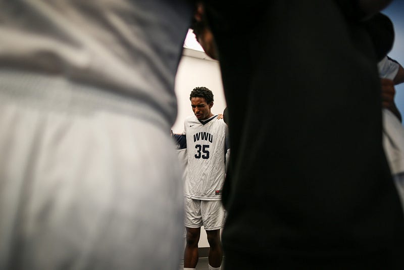 With exactly 35 minutes remaining before the start of a game against rival team, Central Washington University, the WWU locker room goes silent. Just as he does before each game, Jeff leads his team in a prayer.