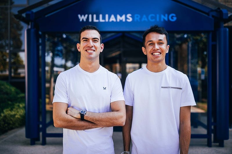Latifi e Albon formarão a dupla da Williams na próxima temporada da Fórmula 1. 