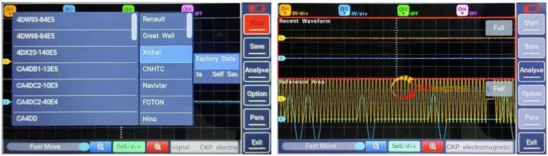 DIAGXT T80 ユーザーマニュアル_波形解析とセンサーテスト