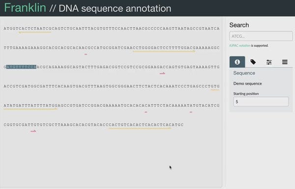 franklin by @_TailorDev: DNA sequence annotation tool. SVG, very fast.  #reactjs