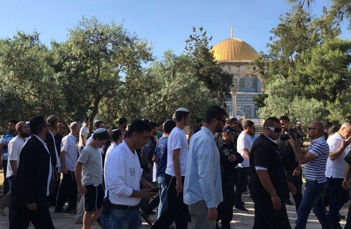 عشرات المستوطنين يقتحمون المسجج الأقصى في "عيد الغفران"