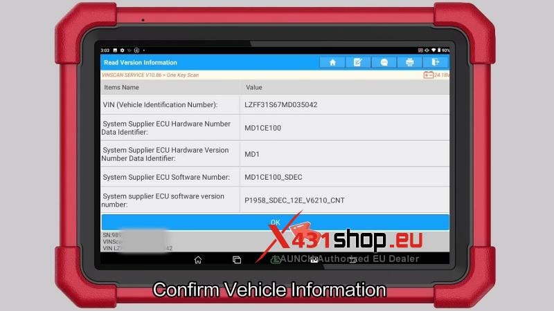 Genlyon C6 Truck OBD Light Test with Launch X431 PAD V HD
