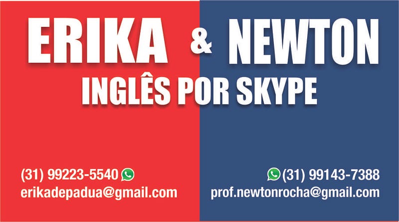 erika e newton ingles por skype