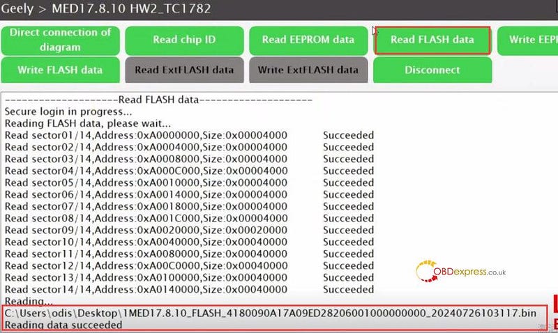 LAUNCH-X431 ECU Programmer Clone Geely Bosch MED17.8.10 on Bench