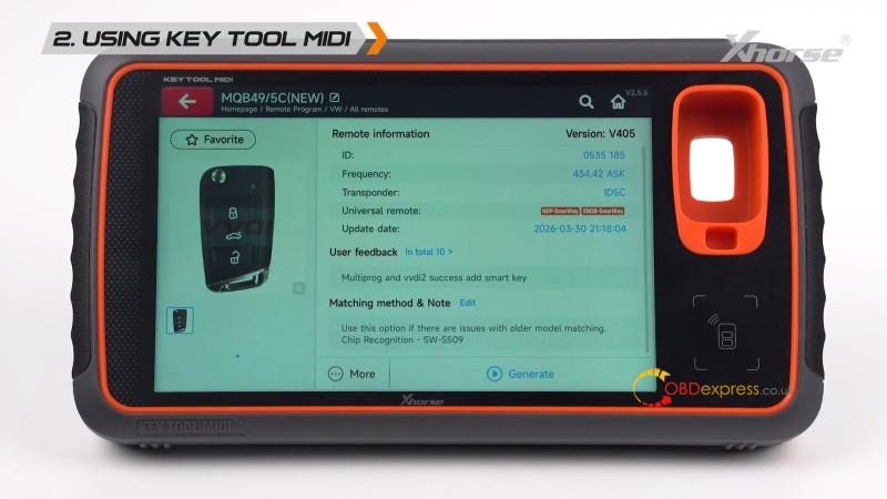 How to Generate VW MQB49 5C 5D Dealer Key with VVDI2 or Key Tool MIDI