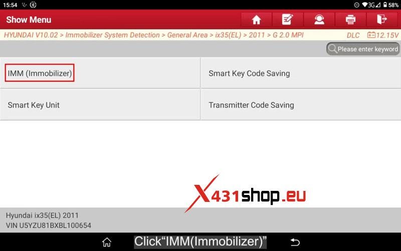 برنامه نویس کلید LAUNCH-X431 + IMMO PLUS کلید هیوندای را اضافه کنید