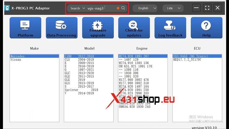 Launch X431 GIII PC Adaptor Clone Mercedes VGS-NAG3 Gearbox