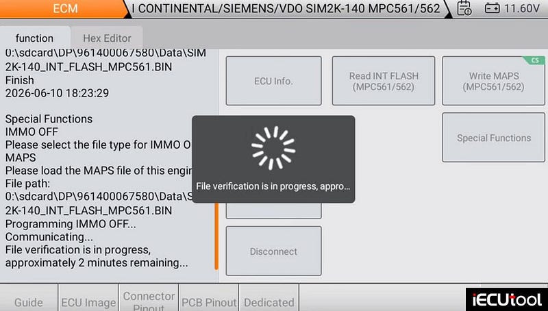 Hyundai SIM2K-140 IMMO OFF with OBDSTAR X300 Classic G3