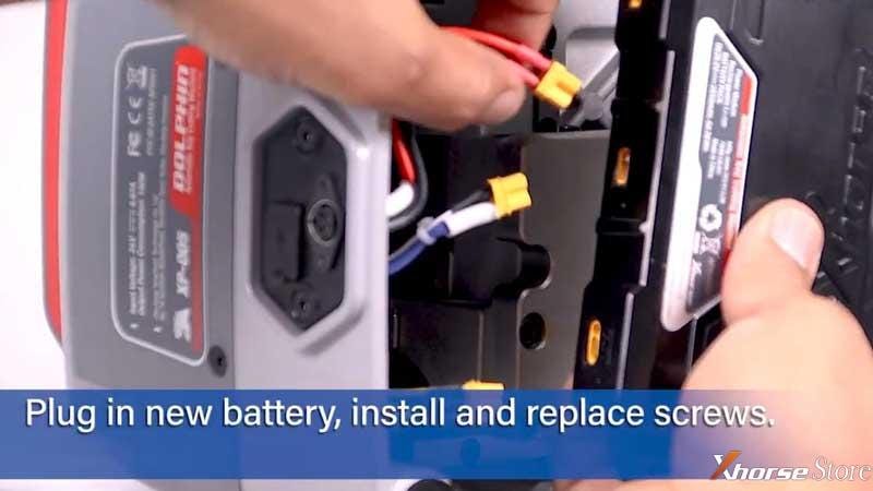Xhorse Dolphin cutting machine battery replacement tutorial