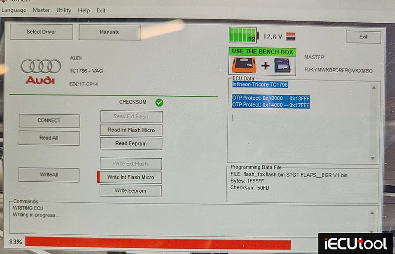 Foxflash Read and Write Audi A4 2.0 EDC17CP14 ECU