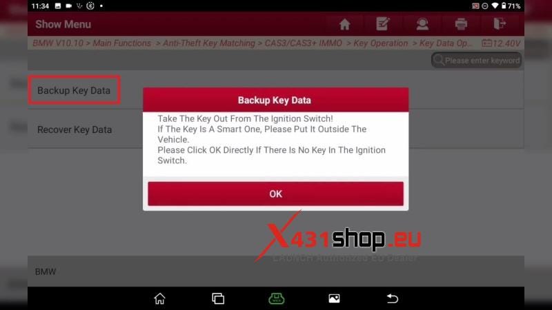 LAUNCH X431 IMMO Elite Guide_Adding a New BMW CAS3 Key