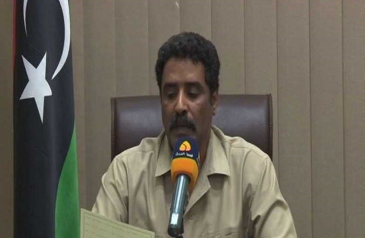 الناطق باسم عملية كرامة حفتر: يهدد بشن حرب على حكومة الوفاق