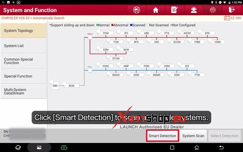 LAUNCH X431_Reset SCR Long-Term Adaptation on 2020 Chrysler RAM 1500