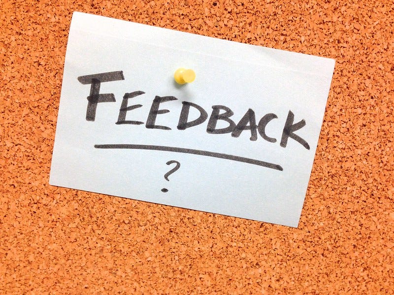 Feedback sticker