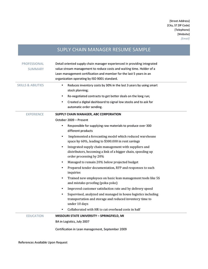 supply chain manager