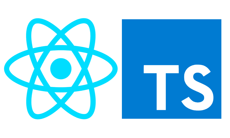 react logo next to typescript logo