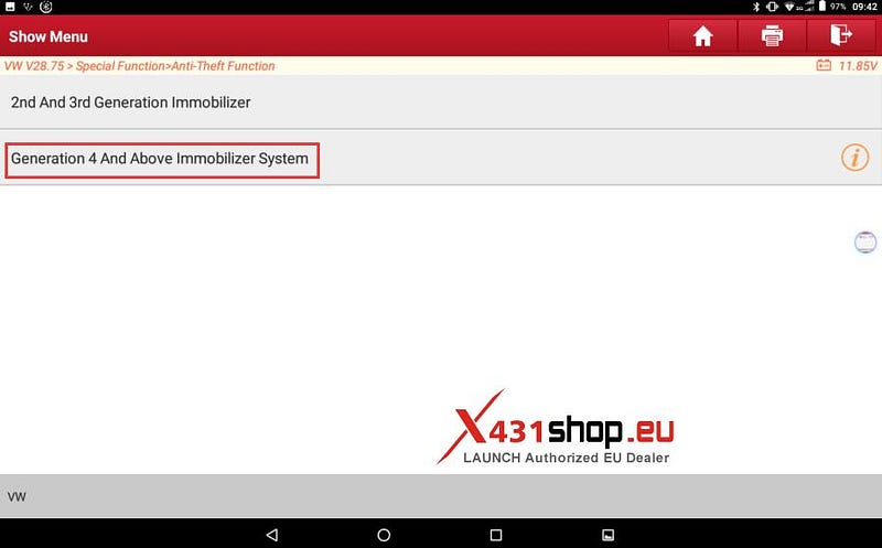 LAUNCH X431_Replacement of VW Audi 4th Generation instrument
