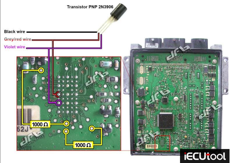 Foxflash Pinout to Ford PSA Fiat Visteon DCU102