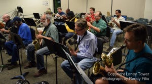 Trumpets, left to Right: David Kolodziejski, Darryl Williams, Bob "Fat Cat" Knidle.