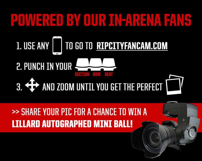 Rip City Fan Cam web app, PC: Portland Trail Blazers