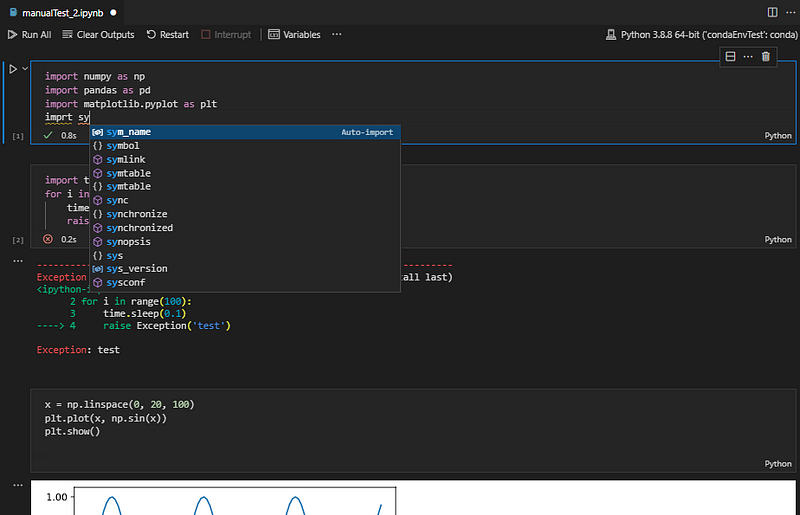 Jupyter Keymap extensions in Visual Studio Code