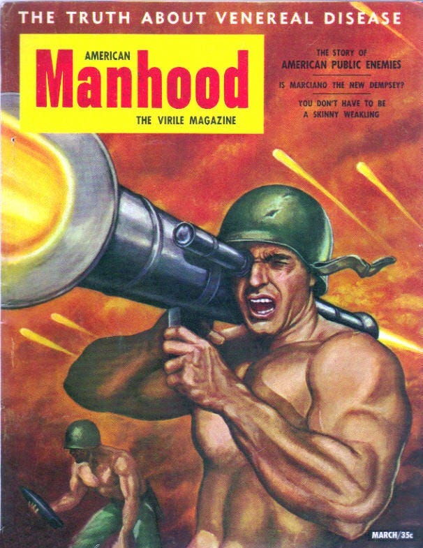 American Manhood - 1953 02 Feb - cover by Peter Poulton-8x6