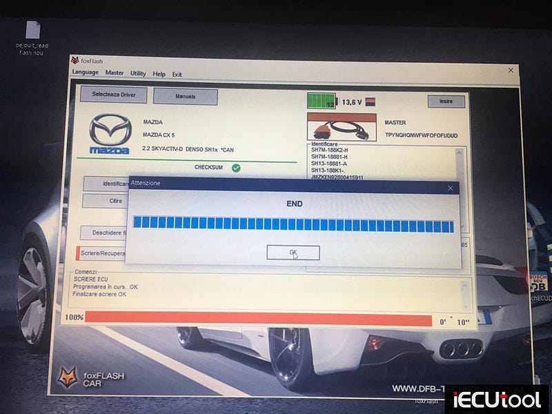 Foxflash read and write Mazda CX-5 Denso successfully