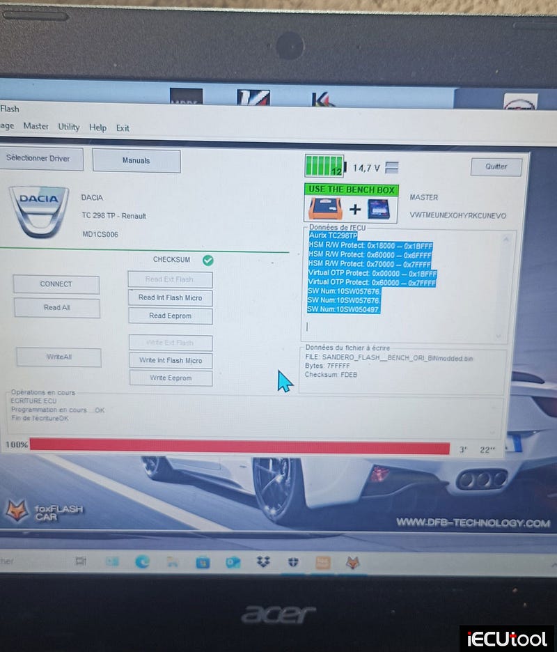 Foxflash Dacia MD1CS006 Car Not Start Solution