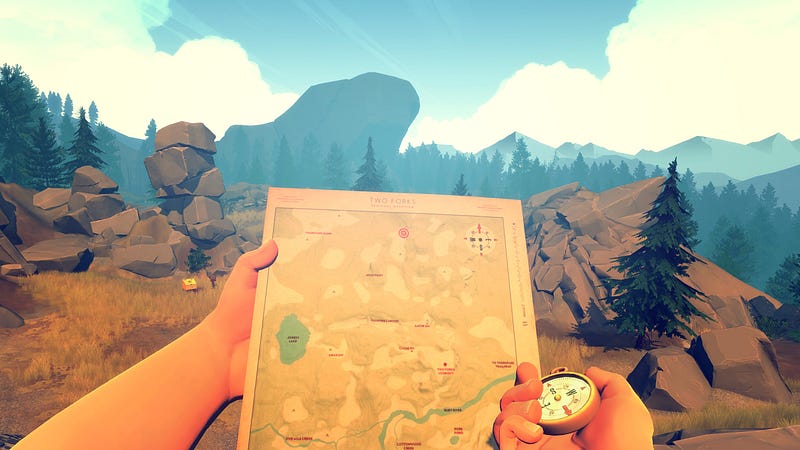 Your only navigation. A map and compass.