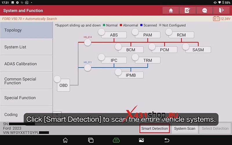 LAUNCH X431 Tool Writes Odometer Value to 2023 Ford Transit