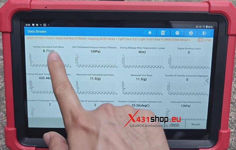 LAUNCH X431 Tool: Read Data Stream & DTCs on Isuzu Light Truck