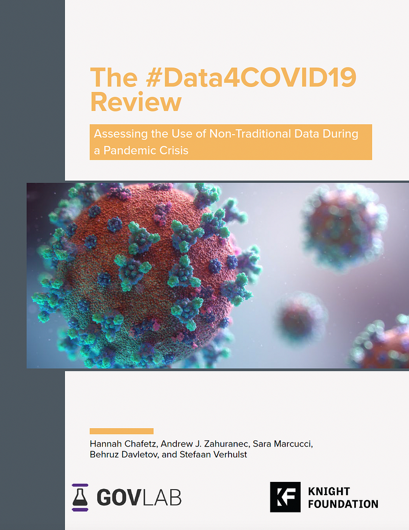 The #Data4COVID19 Review cover.