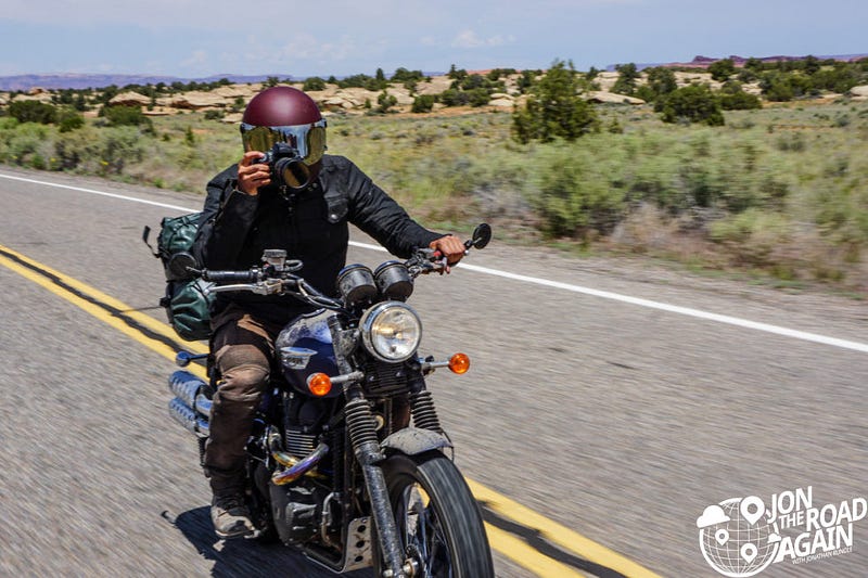 Riding through canyonlands