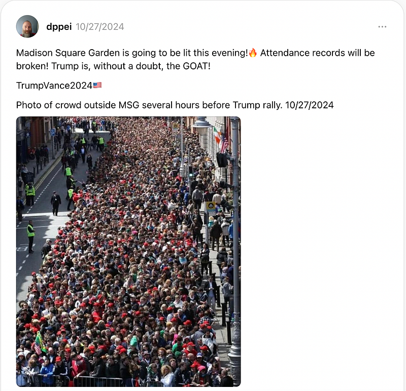 FALSE: This image is not of a crowd at Donald Trump’s Madison Square ...